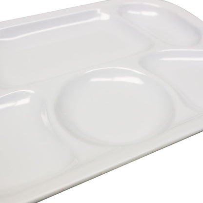 13" x 9-1/2" Compartment Tray Melamine Set of 12 - Dishwasher Safe Break-Resistant Serving Platter Dinner Plates Portion Plates for Dinner Home Restaurants