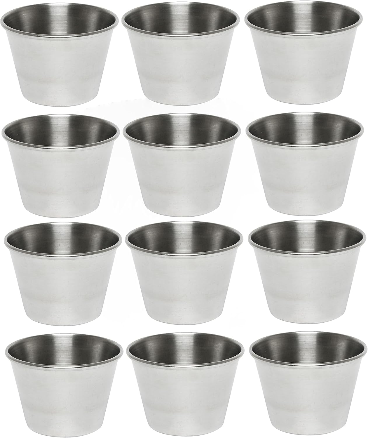 Stainless Steel Condiment Sauce Cups - Individual Round Condiments Cups Ramekins Dipping Sauce Cup Portion Dipping Sauce Kitchen Cups
