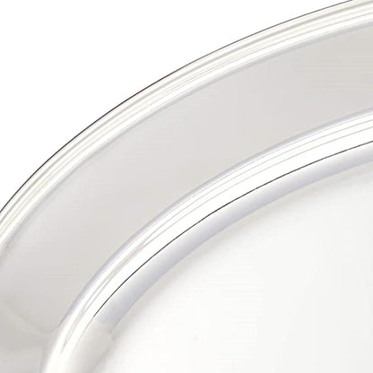 Set of 2 Stainless Steel Oval Platter - Serving Platters for Appetizer Snack Fruit Cup Cake Server Tray Display Serving Dishes for Entertaining