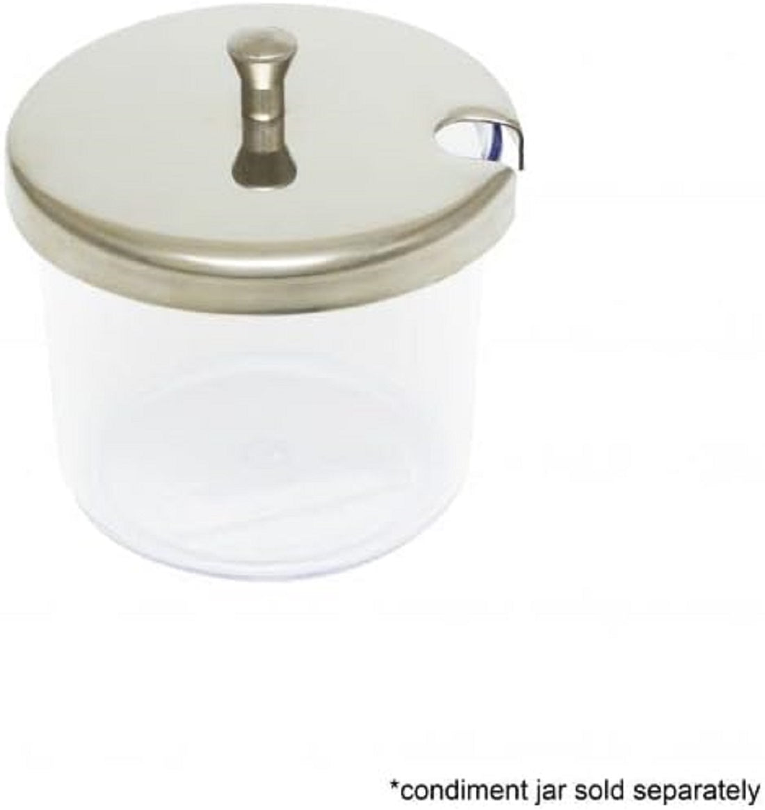 7 oz Stainless Steel Condiment Jar Cover - Spice Jar Condiment Container Seasoning Organizer Glass Condiment Container for Spice Salt Sugar