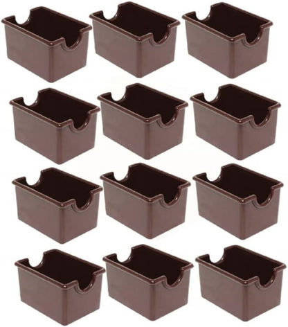 Set of 12 Sugar Packet Holder Plastic - Sugar Caddy Holder for Sweetener Packets Organizer Caddy for Coffee Bar Tea Bag Organizer for Table Restaurant Hotel