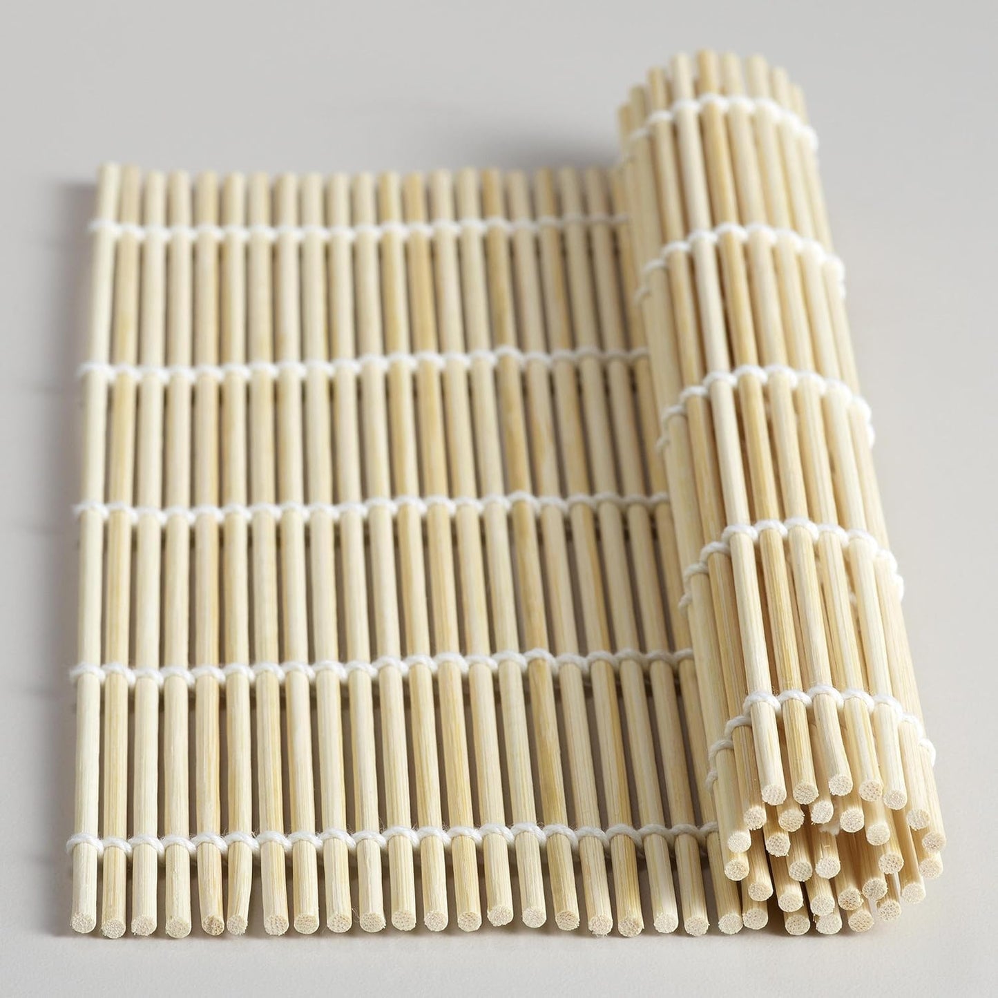 9-1/2” x 9-1/2” Bamboo Sushi Roller Set of 3 - Sushi Rolling Mat Sushi Roll Maker Kimbap Roller for Making Shaping & Molding Sushi Roll & Kimbap Home Kitchen Restaurant