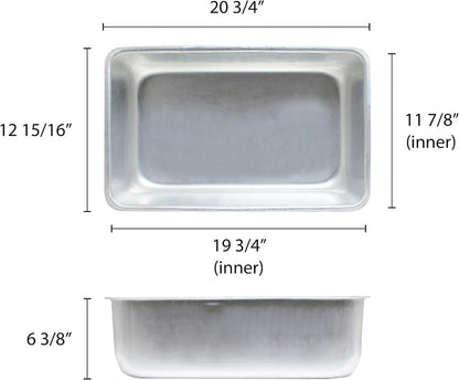 25 Qt. Aluminum Steam Table Water Pan 1mm Thickness - Steam Pan Hotel Pan for Food Warmer Buffet Server Restaurant Catering Supplies Catering Event Party Holiday Buffet Weddings