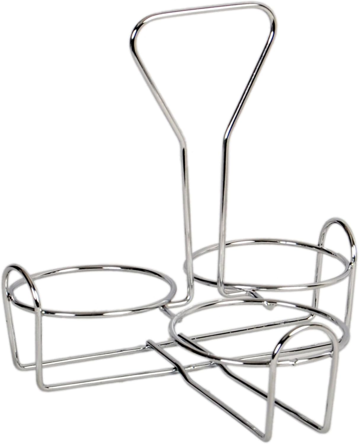 Condiment Jar Holder Iron Plated Hole Size: 3-3/8" Diameter - Condiment Rack Holder Table Caddy Tabletop Seasoning Spice Organizer for Home and Restaurant