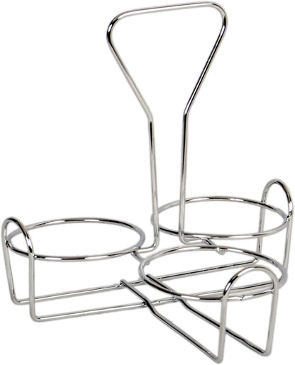 Condiment Jar Holder Iron Plated Hole Size: 3-3/8" Diameter - Condiment Rack Holder Table Caddy Tabletop Seasoning Spice Organizer for Home and Restaurant