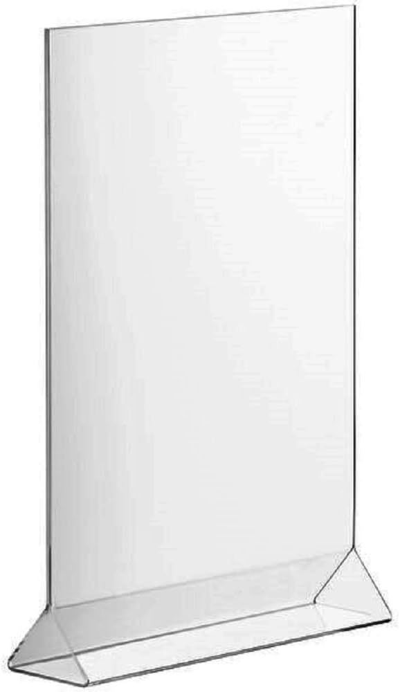 Acrylic Menu Sign Photo Table Holders Clear - Upright Table Desk Displays Double Sided Table Menu Stands Picture Frames for Wedding Table Numbers Restaurant Signs
