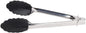 Stainless Steel Utility Tong with Silicone Tips Handles - Non-Slip Silicone Sliding Locking Ring Cooking Tongs Kitchen Tongs Metal BBQ Tongs Perfect for Home and Restaurants