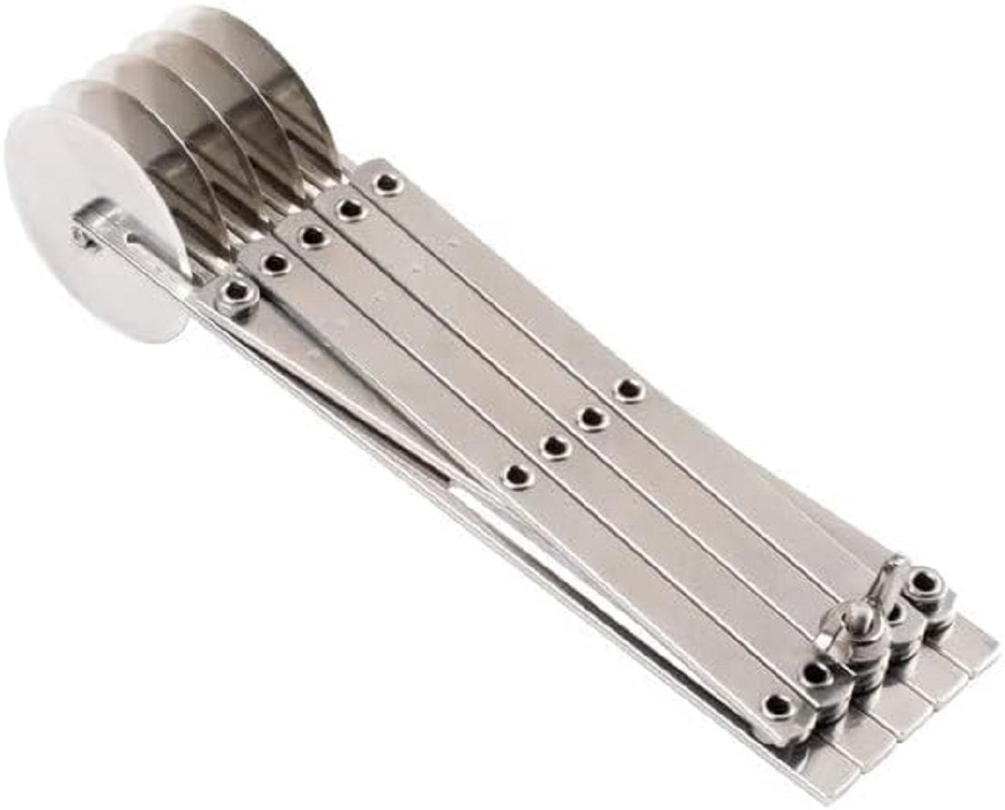 Stainless Steel Adjustable Dough Divider - Pastry Cutter Bakeware Stainless Pizza Slicer Round Dough Cutter Roller Cookie Pastry Knife Divider