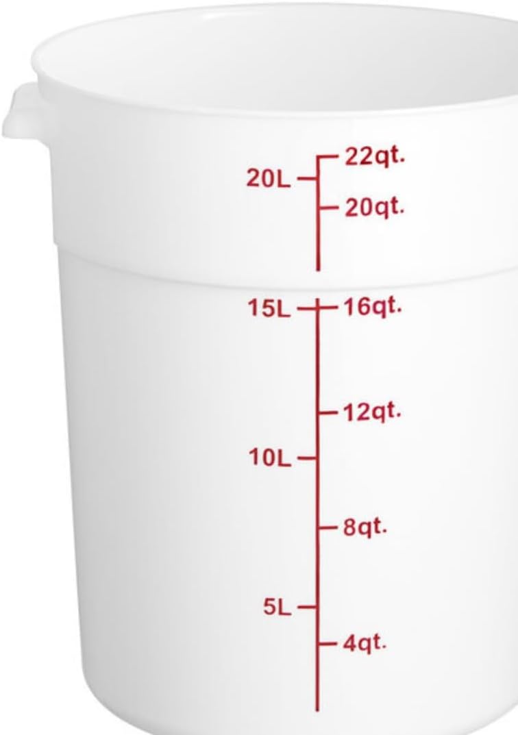 Round Food Storage Container Polypropylene - Commercial Food Storage Containers Meal Prep Containers Reusable Food Containers for Pantry Kitchen Storage Organization