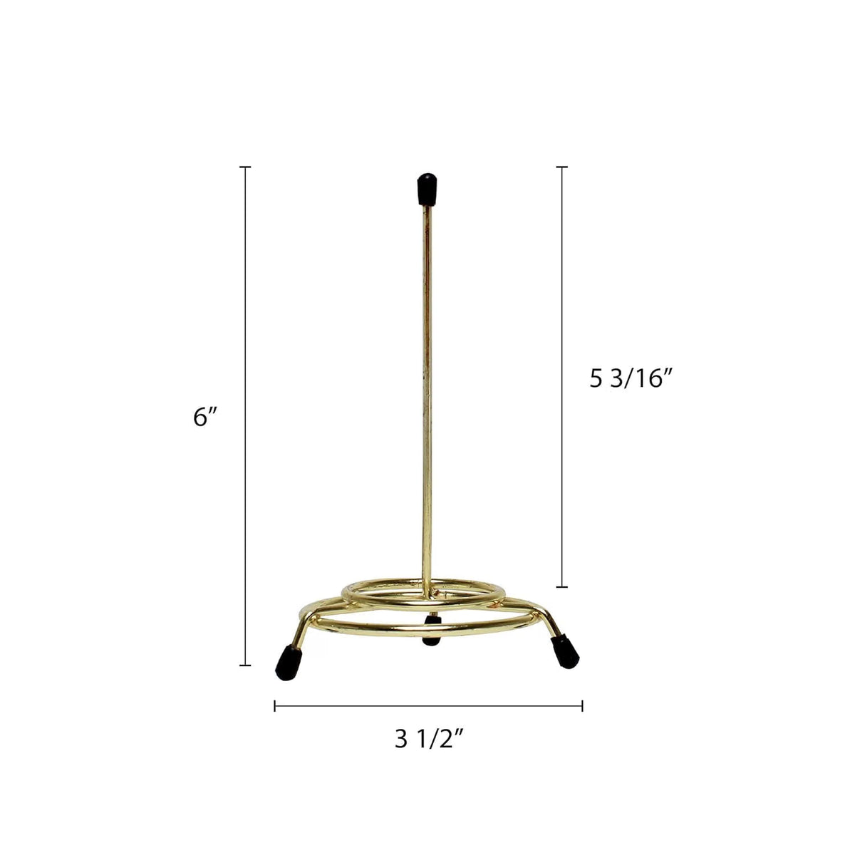 3-1/2" x 6" Check Spindle Iron Plated Gold Finished Set of 6 - Restaurant Check Spindle Receipt Holder Check Holders for Restaurants Eatery Bar and Cafe