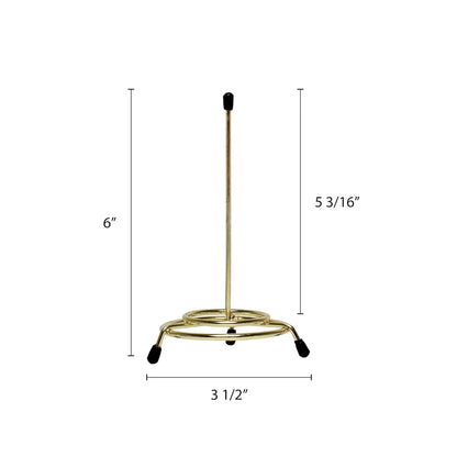 3-1/2" x 6" Check Spindle Iron Plated Gold Finished Set of 6 - Restaurant Check Spindle Receipt Holder Check Holders for Restaurants Eatery Bar and Cafe