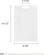 Utility Cutting Board White Plastic with Handle- Non-Skid Plastic Chopping Board Cutting Board for Kitchen Meat Vegetables Fruits Home Restaurants Dishwasher Safe