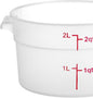 Round Food Storage Container Translucent Polypropylene- Commercial Food Storage Containers Meal Prep Containers Reusable Food Containers for Pantry Kitchen Storage Organization