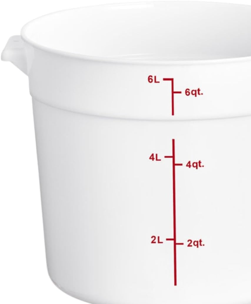 Round Food Storage Container Polypropylene - Commercial Food Storage Containers Meal Prep Containers Reusable Food Containers for Pantry Kitchen Storage Organization
