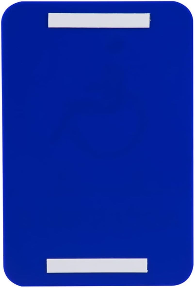 6" x 9" Wheelchair Accessible Restroom Sign with Braille Easy Peel Self-Adhesive White on Blue Color Set of 2- Waterproof Self Adhesive Store Signs Indoor/Outdoor Warning Marker Home Business Use