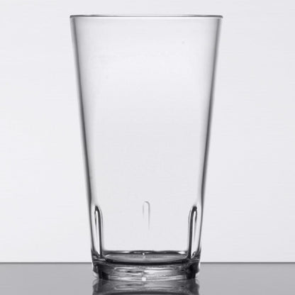 Mixing Glass Polycarbonate with Starburst Heavy Base Clear Color Comes in each- Beverage Plastic Drinking Glass Shatterproof Drinking Cup Reusable Drinking Tumbler Plastic