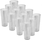 Pebbled Tumbler Drinking Cups Set of 12 - Reusable Premium Water Iced Tea Glasses Drinking Glasses Stackable Dishwasher Safe Break-Resistant for Home and Restaurants
