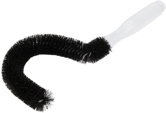 Coffee Decanter Cleaning Brush with Curved Head and Plastic Handle-Nylon Brush Household Tools Flexible Scourer for Decanters Goblets Glasses Cups