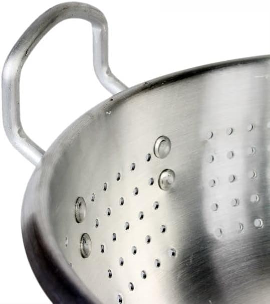 Heavy Duty Colander Commercial Pasta Strainer Aluminum- Pasta Spaghetti Berry Fruit Vegetable Kitchen Food Strainer Basket