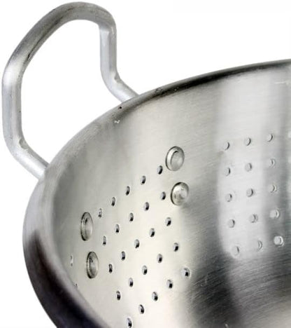 Heavy Duty Colander Commercial Pasta Strainer Aluminum- Pasta Spaghetti Berry Fruit Vegetable Kitchen Food Strainer Basket