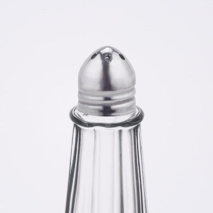 Tower Salt Pepper Shakers with Glass Body Stainless Steel Top - Salt Shaker Salt Pepper Shakers Glass Spice Jars Accessories for Wedding Party Restaurant Home Kitchen