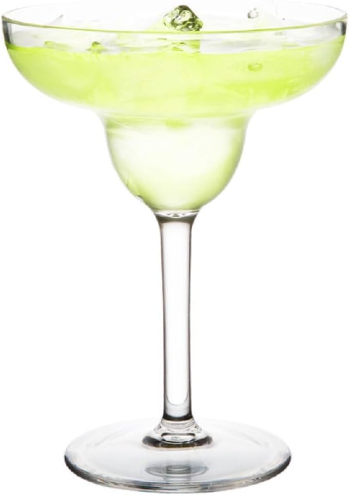 Margarita Glass Polycarbonate Clear Color- Stemware Beverage Plastic Drinking Glass Margarita Cup Martini Frozen Daiquiri Frozen Cocktail Glass