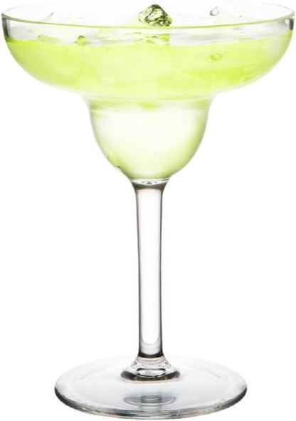 Margarita Glass Polycarbonate Clear Color- Stemware Beverage Plastic Drinking Glass Margarita Cup Martini Frozen Daiquiri Frozen Cocktail Glass