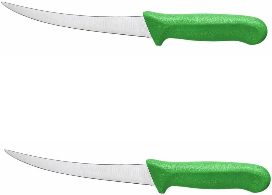 Razor Sharp Multipurpose Kitchen Chef Knives for Meat Vegetable Poultry Cutting with Multicolor Polypropylene Handles