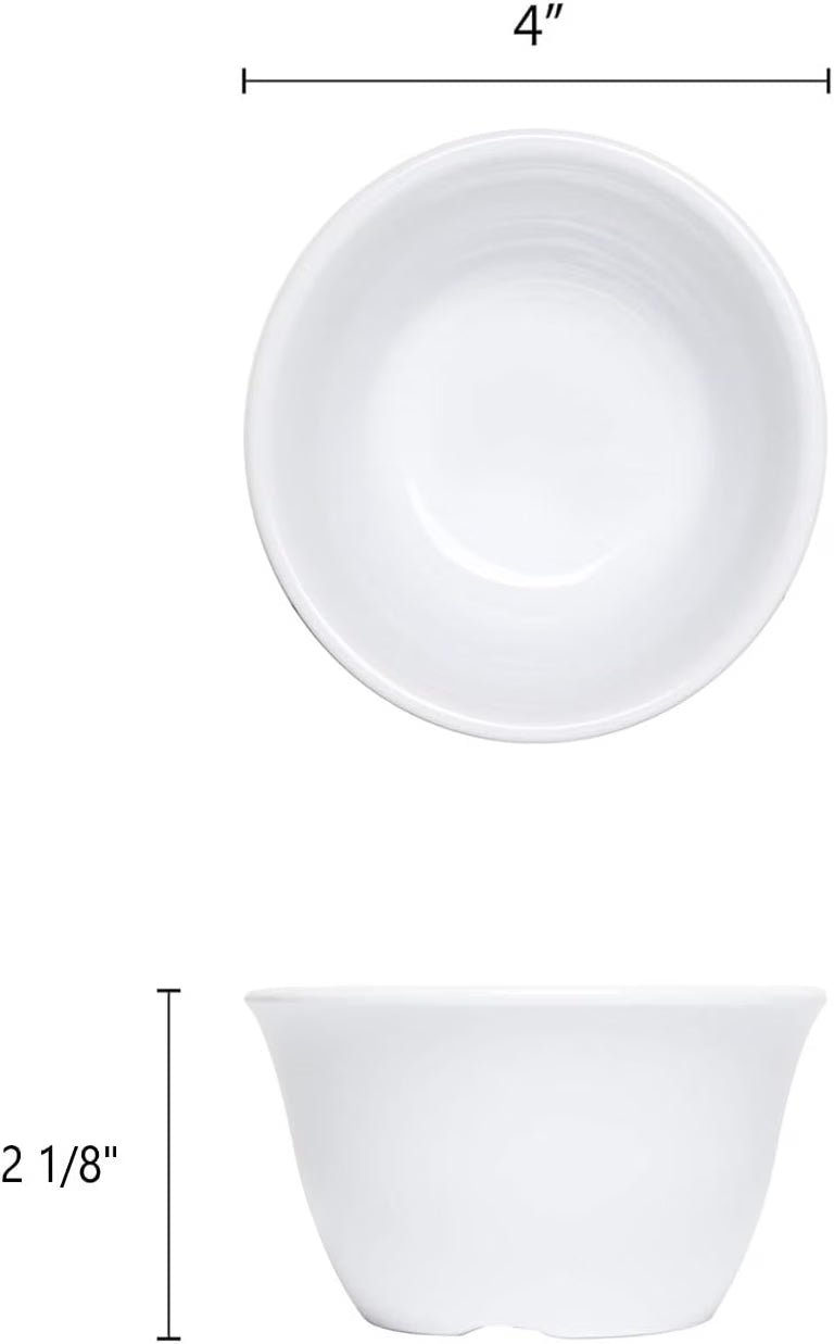 Bouillon Cup Color Melamine Set of 12- Dishwasher Safe Break-Resistant Reusable Bowls Serving Soup Bowl Broth Cups Soup Bowls Ice Cream Dipping Sauce