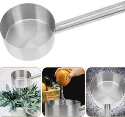 2  Quart Water Ladle Stainless Steel Body with Welded Handle- Steel Dipper Water Ladle Soup Ladle Spoon Long Handle Water Scoop Cup Household Accessories Home Kitchen