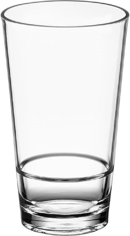 Starburst Tumbler Polycarbonate with Heavy Base Clear Color- Stackable Highball Drinking Glass Clear Tall Glass Cup Water Glass Mojito Glass Cup Cocktail Glass