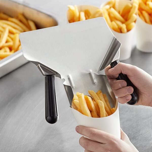 Commercial French Fry Bagger Stainless Steel - Popcorn Machine Commercial French Fry Bagger Scooper Speed Scoop Shovel for Potato Chips Snacks Popcorn Bar