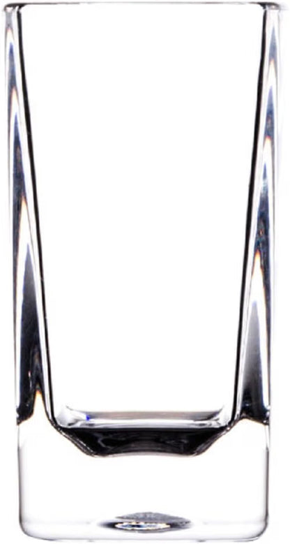 Square Shot Glass Polycarbonate with Heavy Base Clear Color Set of 2- Liquor Plastic Drinking Glass Clear Shot Glass Tequila Shots for Whiskey Tequila Vodka Espresso
