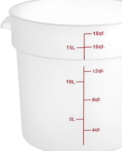 Round Food Storage Container Translucent Polypropylene- Commercial Food Storage Containers Meal Prep Containers Reusable Food Containers for Pantry Kitchen Storage Organization