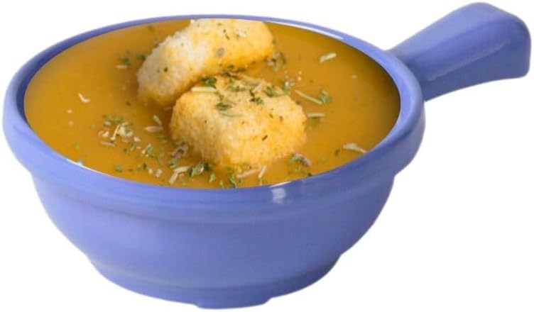 10 oz Soup Bowls with Handle Melamine Set of 12- Dishwasher Safe Break-Resistant Reusable Bowls Serving Soup Bowl Broth Cups Soup Bowls Ice Cream Dipping Sauce