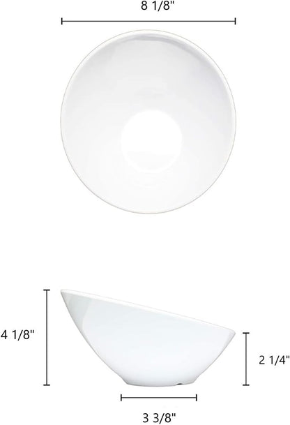 Cascading Bowl Melamine Set of 12- Dishwasher Safe Break-Resistant Serving Bowl Serving Dishes for Salads Rice Pasta Dessert Side Dishes Dinner Parties