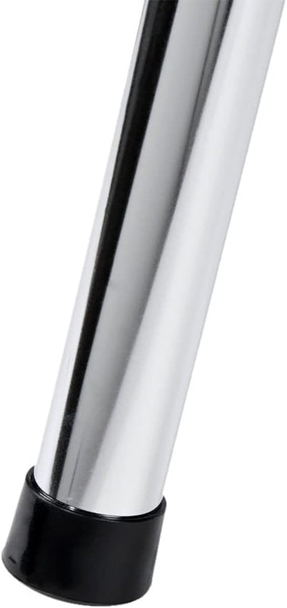 Folding Serving Tray Stand Chrome Plated Iron with Black Nylon Straps - Use at Home Hotels and Restaurants