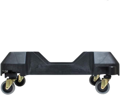 24-2/5" x 15-3/4" x 8-1/4" Black Trainable Slim Trash Can Dolly with Rubber Wheels - Slim Container Trash Can with Wheels Easy Transport Maneuverability of 16/23 Gallon