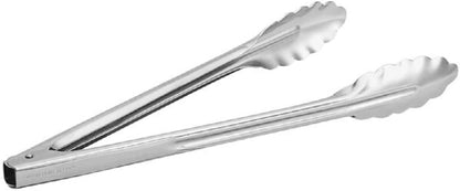 Stainless Steel Coiled Spring Utility Tong Extra Heavy Duty Set of 3- Kitchen Tongs Metal Food Tongs Premium Stainless Steel Tongs for Cooking Food Salad Grilling Barbecue BBQ Buffet