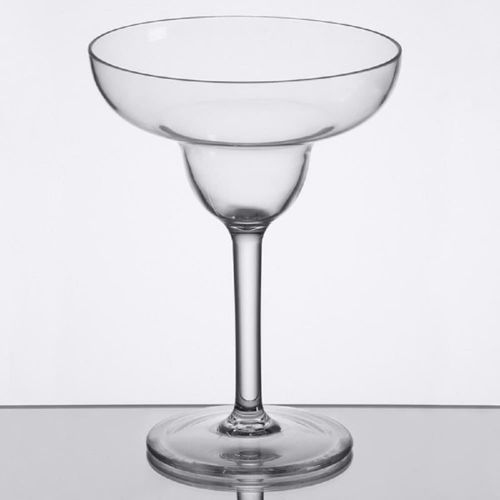 Margarita Glass Polycarbonate Clear Color- Stemware Beverage Plastic Drinking Glass Margarita Cup Martini Frozen Daiquiri Frozen Cocktail Glass