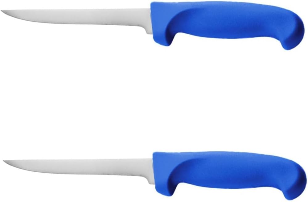 Razor Sharp Multipurpose Kitchen Chef Knives for Meat Vegetable Poultry Cutting with Multicolor Polypropylene Handles