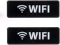 9" x 3" Wifi Sign with Easy Peel Self-Adhesive White on Black Color Set of 2- Door Sign Waterproof Self Adhesive Store Signs Indoor/Outdoor Warning Marker Home Business Use