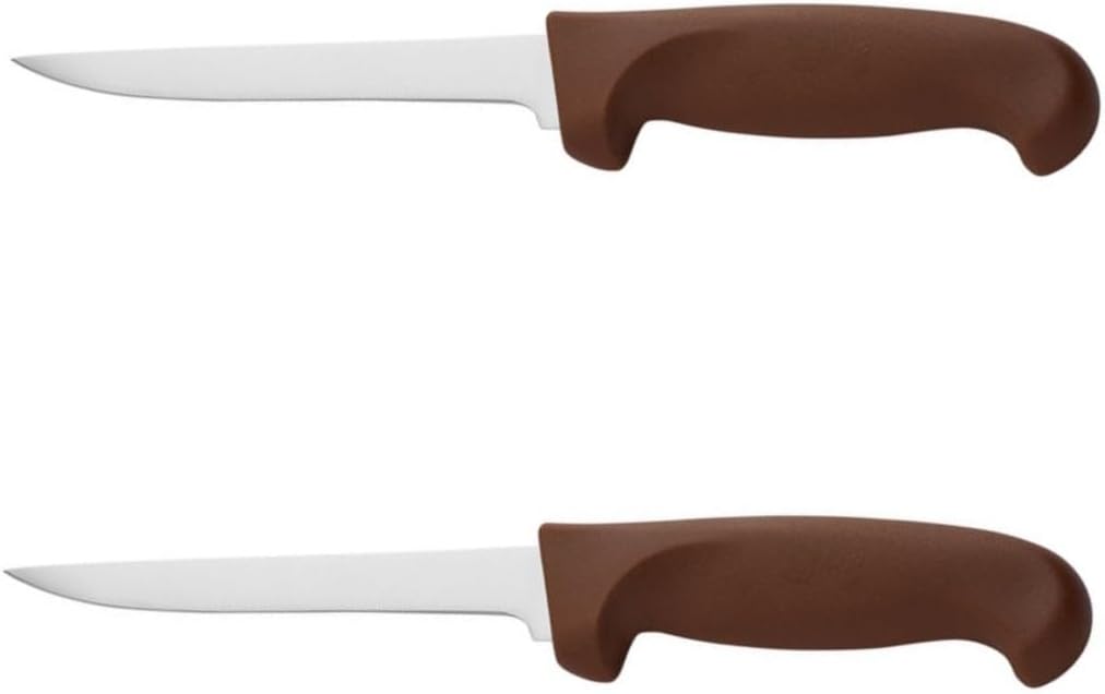 Razor Sharp Multipurpose Kitchen Chef Knives for Meat Vegetable Poultry Cutting with Multicolor Polypropylene Handles