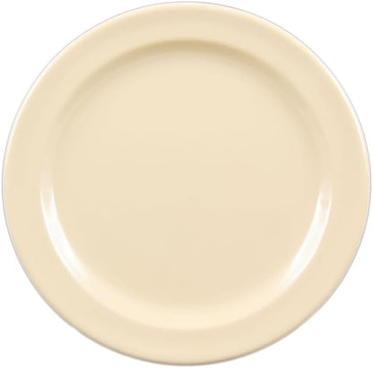 7-1/4" Dessert Plate Pure Melamine Set of 12- Reusable Plates Kitchen Plates Dinnerware Serving Platter Dishes Dishwasher Safe Break-Resistant for Home Kitchen