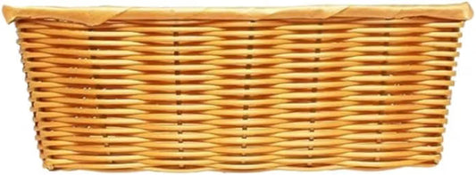 13" x 13" x 4-1/2" Square Hand-Woven Bread Basket Natural Color- Restaurant Woven Food Serving Basket for Fruit Bread Serving Basket Decorative Baskets Perfect for Cafe Home Restaurants