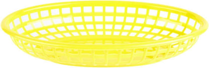 Fast Food Basket Plastic Set of 12- Fry Fast Food Reusable Foodservice Restaurant Diner Tray Plates Restaurant Deli Serving Chicken Burgers Sandwiches & Fries