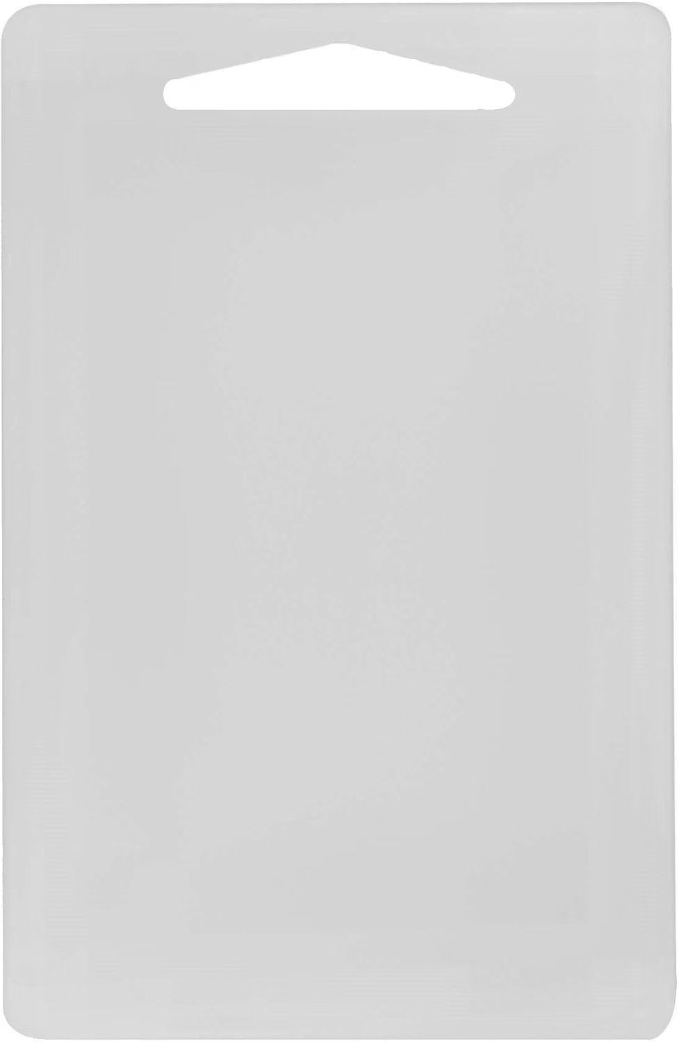 Utility Cutting Board White Plastic with Handle- Non-Skid Plastic Chopping Board Cutting Board for Kitchen Meat Vegetables Fruits Home Restaurants Dishwasher Safe