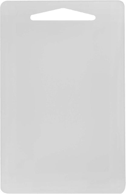 Utility Cutting Board White Plastic with Handle- Non-Skid Plastic Chopping Board Cutting Board for Kitchen Meat Vegetables Fruits Home Restaurants Dishwasher Safe
