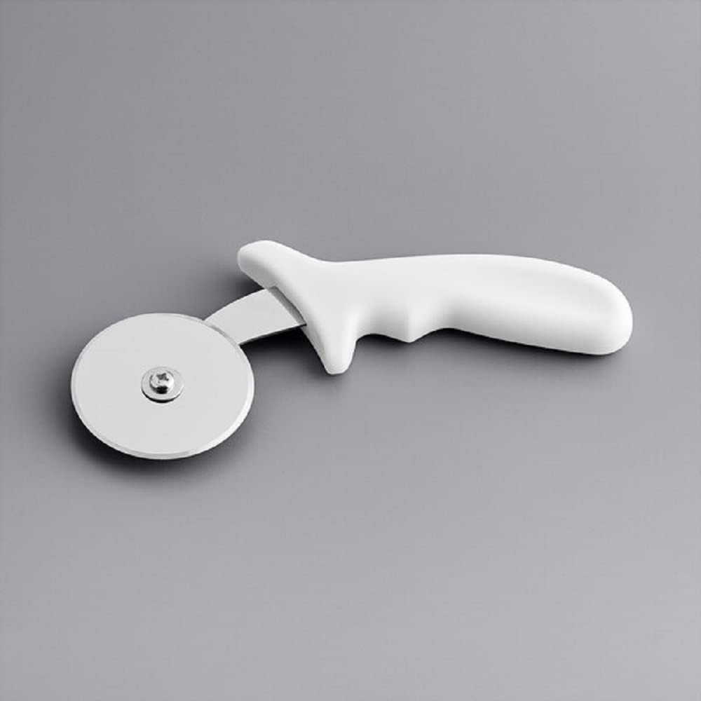 Stainless Steel Blade Pizza Cutter with White Plastic Handle- Pizza Cutter Wheel Stainless Steel Sharp Blade For Cutting Through Slice Thick or Thin Pizzas Pie Crust and Pastries