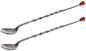 11" Stainless Steel Cocktail Bar Mixing Spoons Set of 2- Long Stirring Spoons Mixing Spoons Bar Spoon Spiral Pattern Cocktail Mixing Stirrers for Drink Bar Cocktail Shaker Spoon